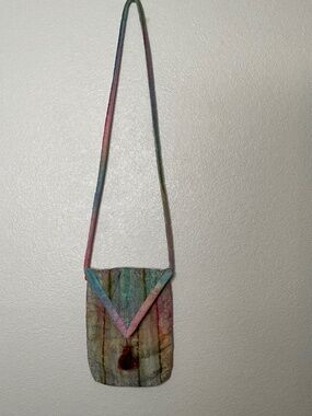 Boho Crossbody Bag Tie dye Style Multicolor Handmade Artisan Fairy vibes